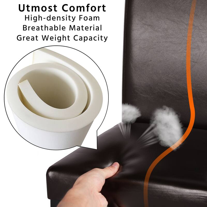 Yaheetech 4pcs Dining Room Chairs High Back for Home