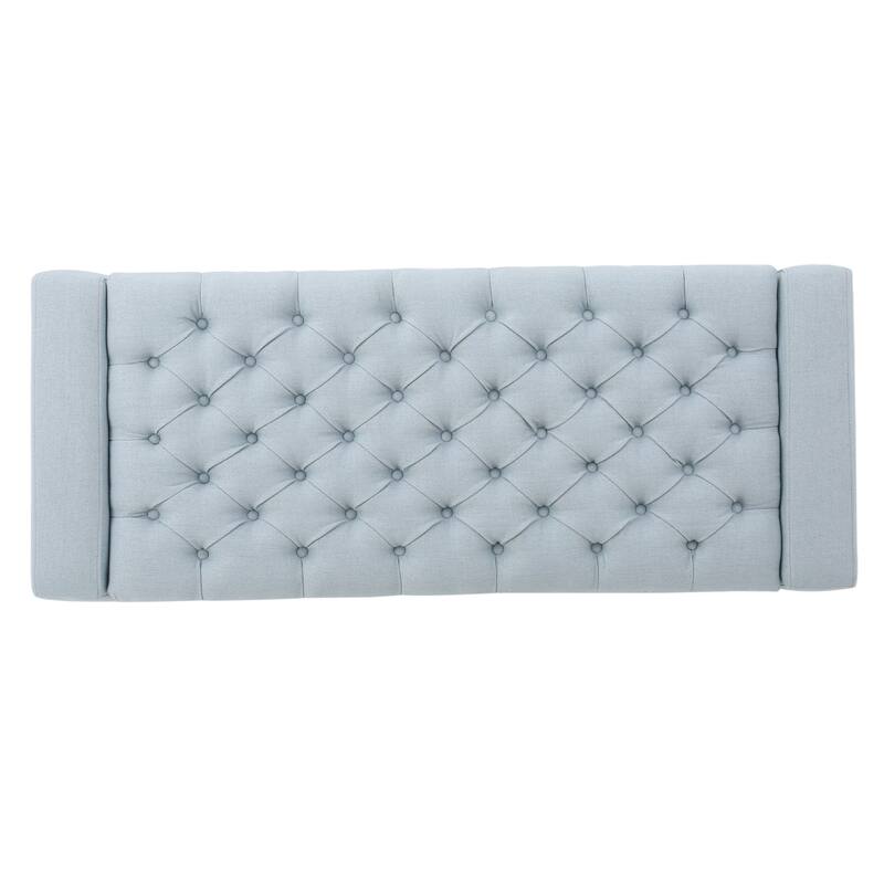 50.75" Fabric End of Bed Storage Bench, Upholstered Storage Ottoman Bench with Safety Hinge, Stylish Large Ottoman