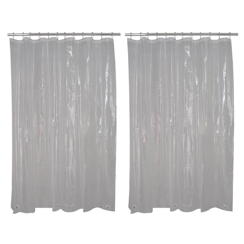 Bath Bliss 2 Pack Splash Guard Shower Liner - Super Clear