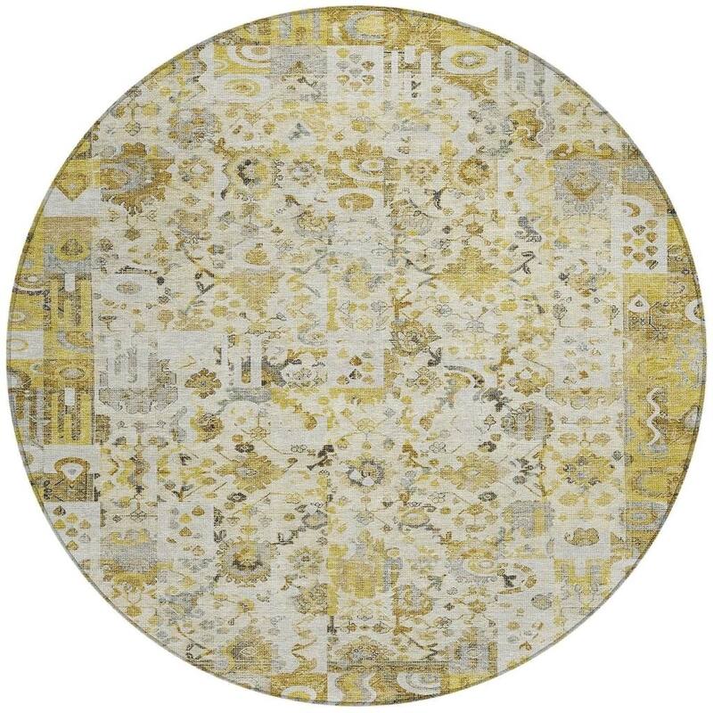 HomeRoots Patchwork Traditional Rectangle Outdoor Rug