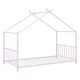 preview thumbnail 29 of 28, Twin Size Metal House Bed with Roof, Easy Assembly