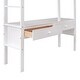 preview thumbnail 9 of 16, Modern Full Size Loft Bed With Built-in Desk With Two Drawers And Storage Shelves And Drawers