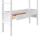preview thumbnail 7 of 7, White Pinewood Loft Bed with Built-in Desk, Drawers, Shelves, and Storage Cabinets