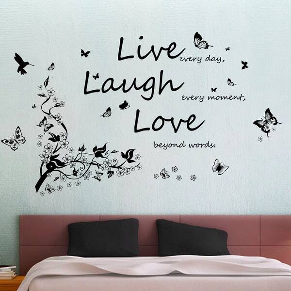 Walplus Peel And Stick Live Laugh Love Wall Sticker Home Room Decor Overstock 32007182