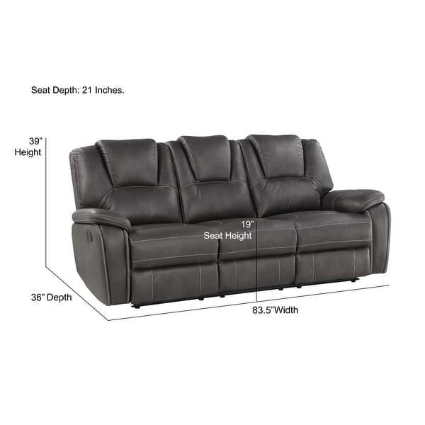 Copper Grove Kameryn Faux Leather Manual Reclining Sofa Bed Bath & Beyond 31683675