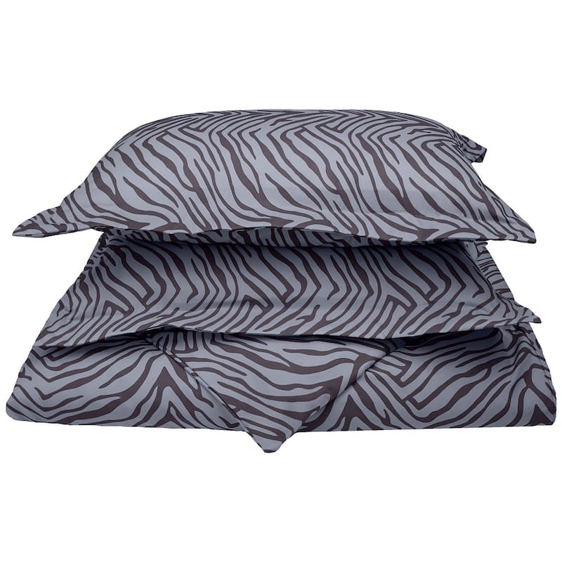 Superior Wrinkle Resistant Animal Print Microfiber Duvet Cover Set