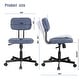 preview thumbnail 13 of 64, Ergonomic Low Back Velvet Office Chair with Armrests Adjustable Swivel Computer Desk Chair for Small Spaces, Home & Workspace