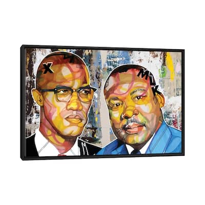 iCanvas "Malcolm X Martin" by Domonique Brown Framed Canvas Print