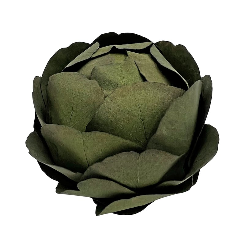 4 Preserved Leaves Decorative Orbs Bowl Filler – Green - Set of 4