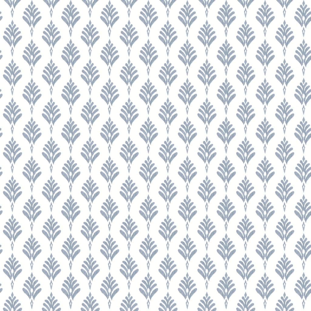 Inspired by Color French Scallop Blue Wallpaper