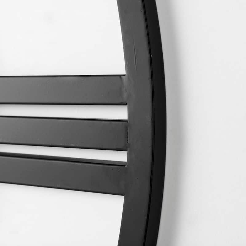 Stoke Matte Black Iron 30" Round Wall Clock - 30"W x 1.6"D x 30"H