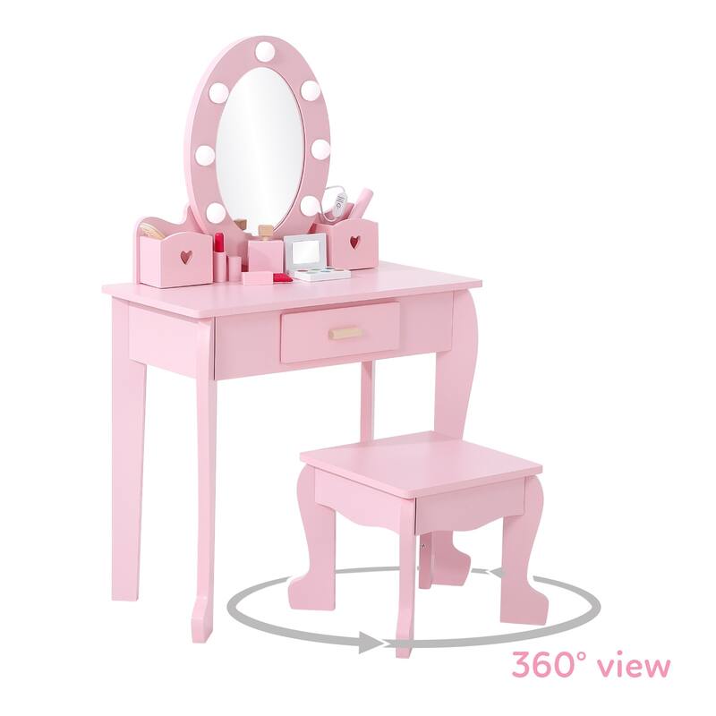 Kids Vanity, Makeup Desk & Chair Set, Makeup Desk Dressing Table