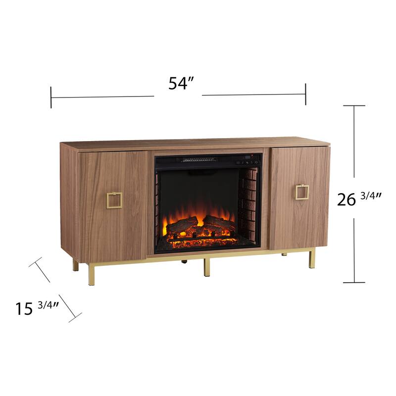 SEI Furniture Yorkville Electric Fireplace w/ Media Storage