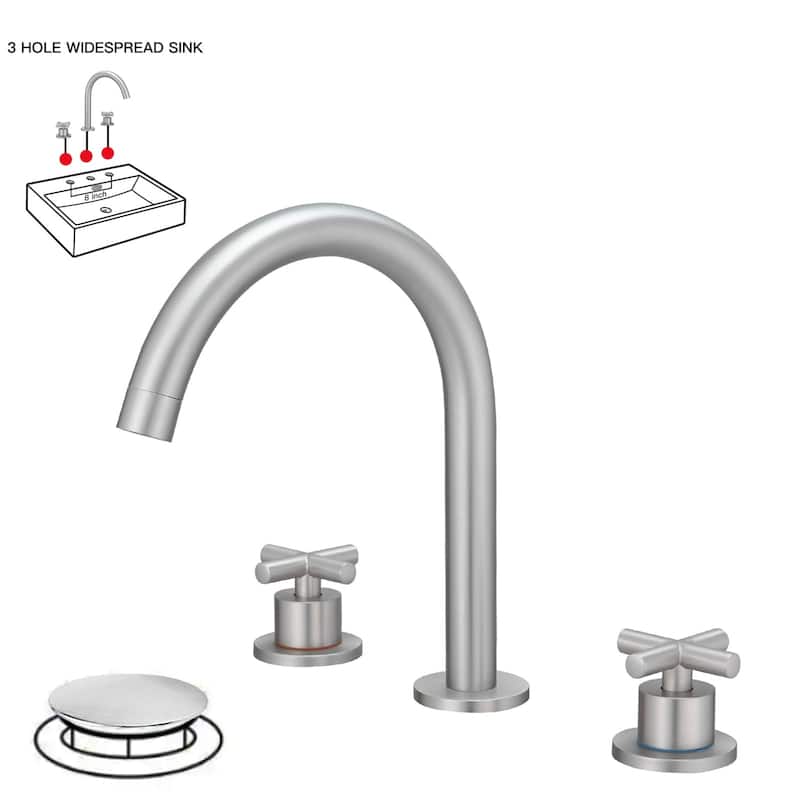Three Hole Two Handle Bathroom Faucet