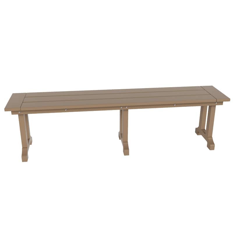Laguna Hdpe All Weather Outdoor Patio 65" Bench
