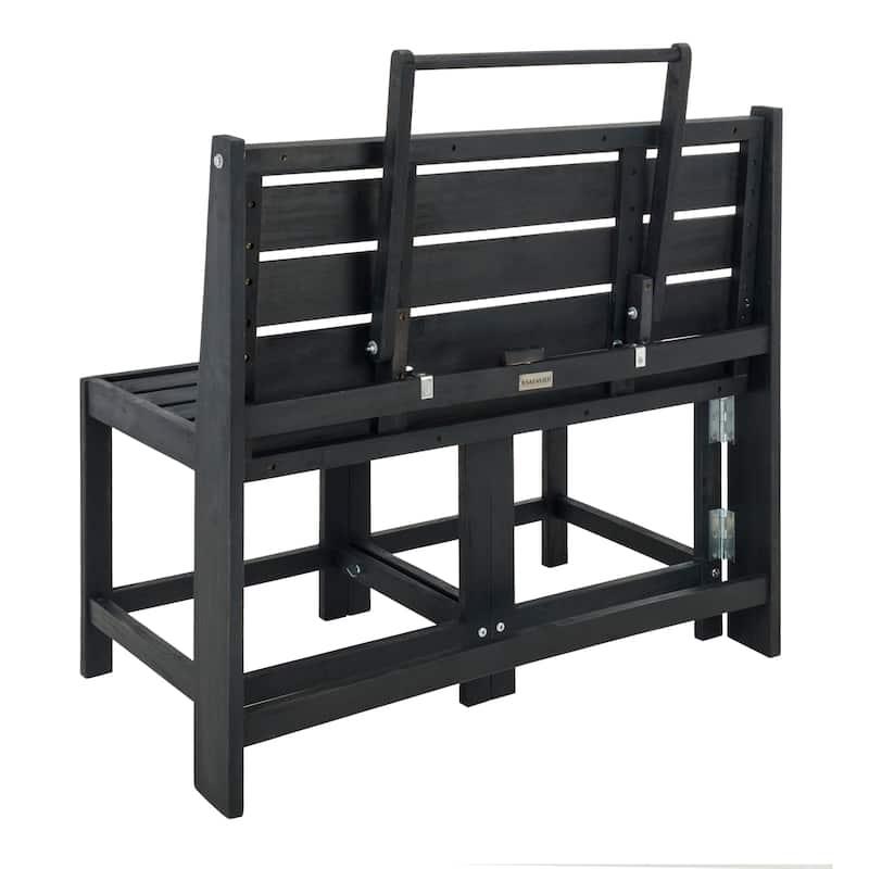 SAFAVIEH Outdoor Amina Transformer Bench - 63Wx20Dx32H
