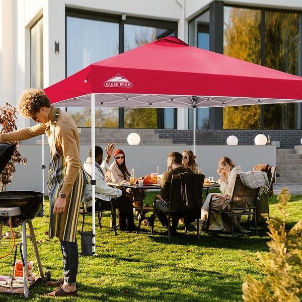 12x12 Pop Up Canopy Tent Instant Outdoor Canopy Straight Leg Folding Shelter with Wheeled Bag 4 Sand Bags 8 Stakes and 4 Ropes Bed Bath Beyond 40699523