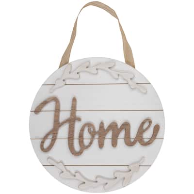 15.75" Home Daily Branches Wooden Wall Sign