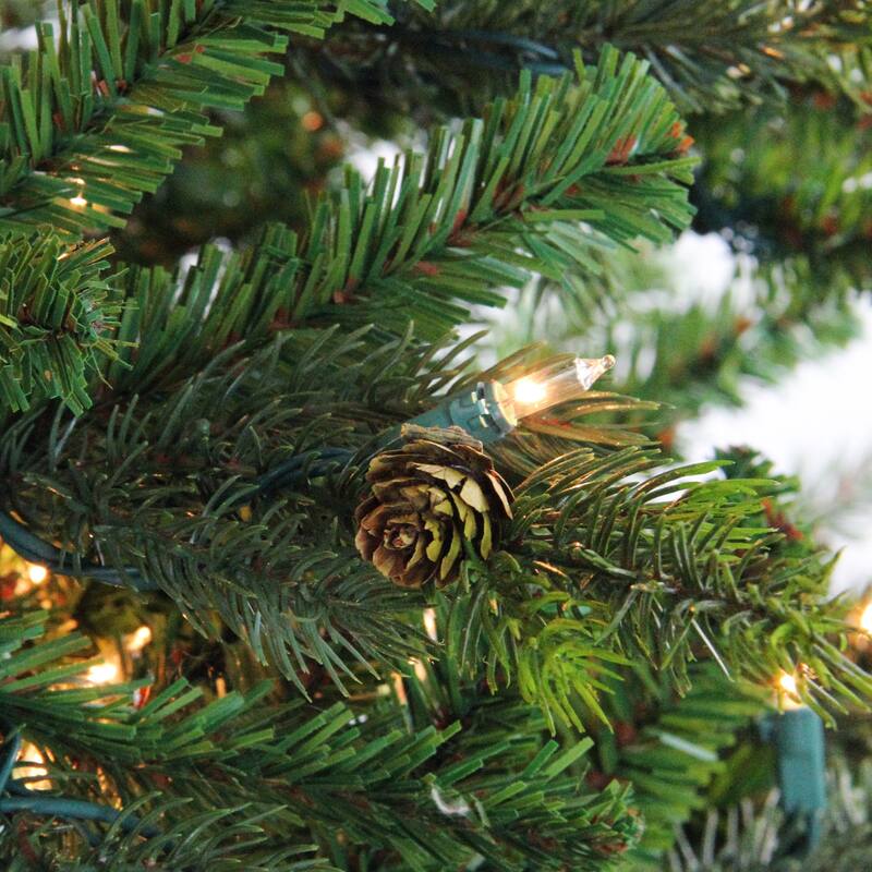 9' Pre-Lit Full Hunter Fir Artificial Christmas Tree - Clear Lights