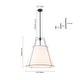 preview thumbnail 62 of 91, Mid Century 4-Light Conical Fabric Shade Lantern Pendant Ambient Light