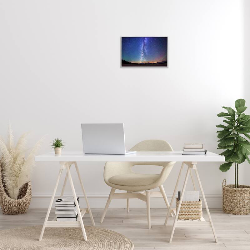 Stupell Milky Way Stars over Earth Framed Giclee Art Design By Royce Bair