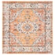 SAFAVIEH Madison Andra Boho Oriental Distressed Rug - 6'7" x 6'7" Square - Orange/Ivory