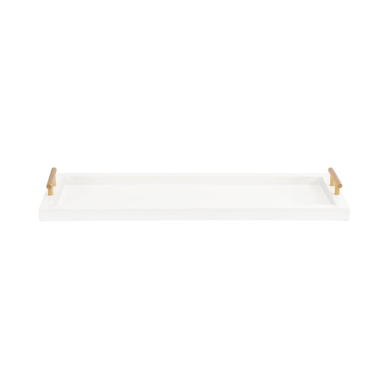 Kate and Laurel Halsey Wood Rectangle Decorative Tray