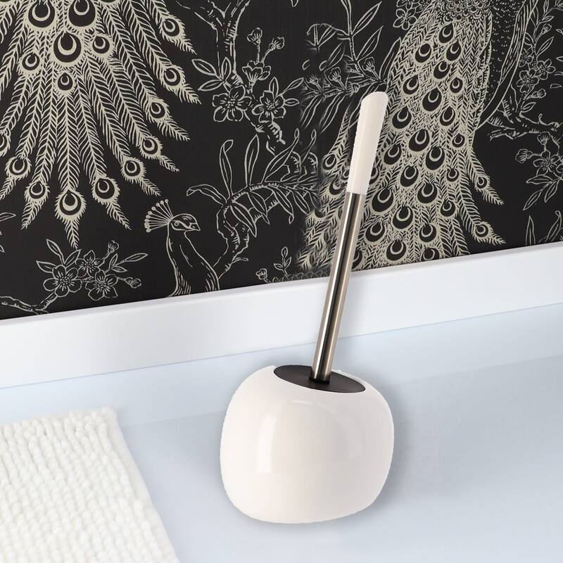 PISE Freestanding Toilet Brush and Holder Set - 15"H x 6"L x 6" W