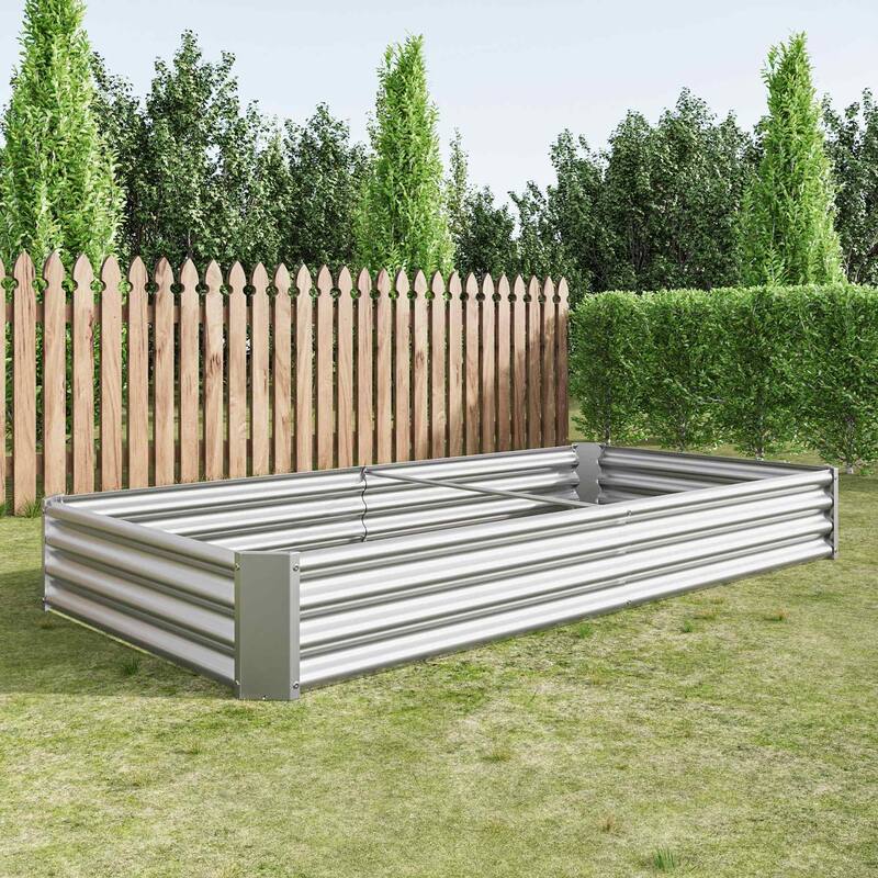 Metal Raised Garden Bed Planter Box for Outdoor Gardening