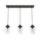 preview thumbnail 2 of 11, Hunter Devon Park 3-Light Linear Cluster Ceiling Light - Kitchen Island, Dining - Farmhouse, Rustic, Coastal