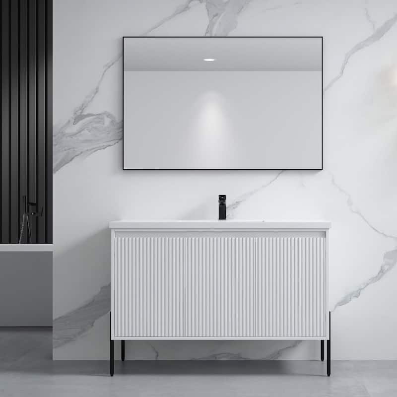 Ripple 48" Single Bathroom Vanity Set - White