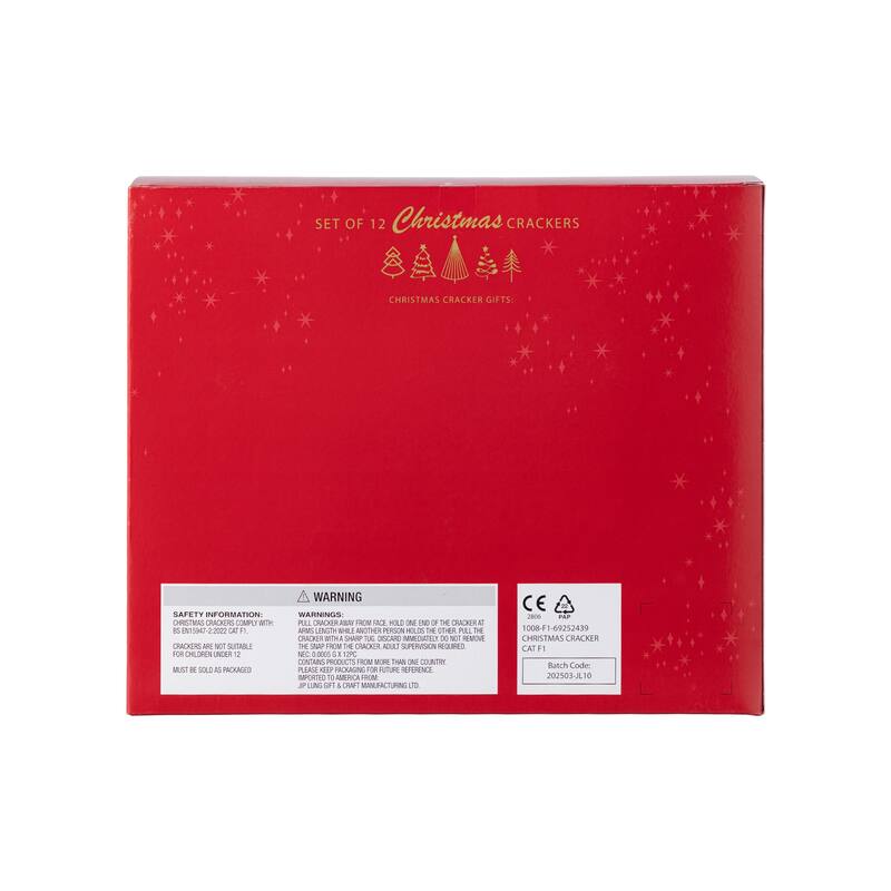 Glitzhome 12 Pack Christmas Dogs Party Cracker with Gift Contents