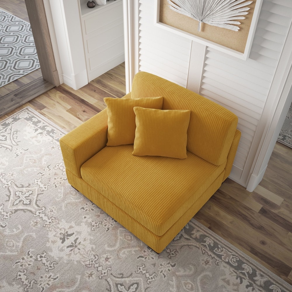 Modern Modular Sectional Sofa Corduroy Chaise Lounges