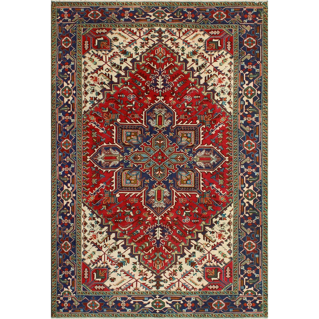 Fine Vintage Heriz Betita Red/Navy Rug - 6'1" x 9'5"