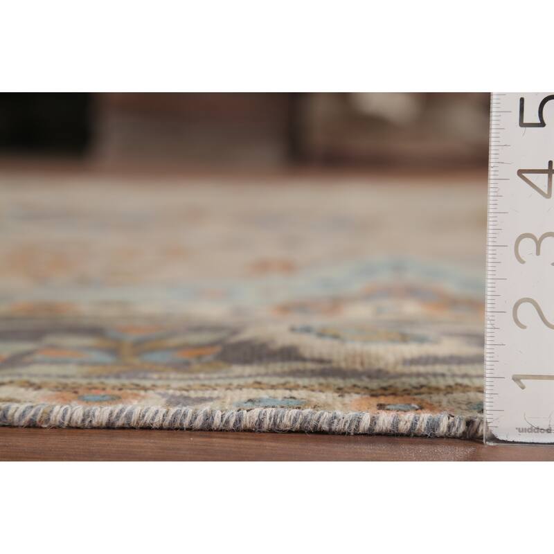 Brown Tabriz Persian Vintage Area Rug Handmade Wool Carpet - 8'3"x 11'3"