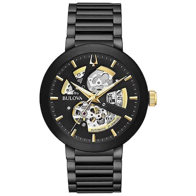 Bulova Men's Classic Black Dial Watch - 98A203 - 6 (36)