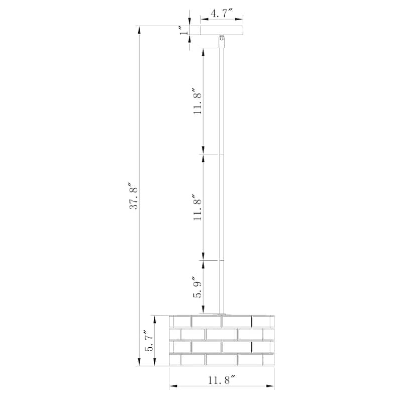 Cribe Brass Trim and White Ribbon Weave Ceiling Light
