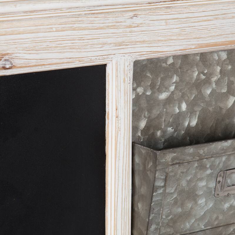 Kate and Laurel Idamae Wood Framed Chalkboard Wall Organizer - 28x25