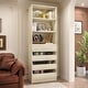 preview thumbnail 9 of 34, 80'' H x 21.3'' W Wood Standard Bookcase with 4 Drawers,Morden Freestanding Storage and Display Bookshelf White Oak
