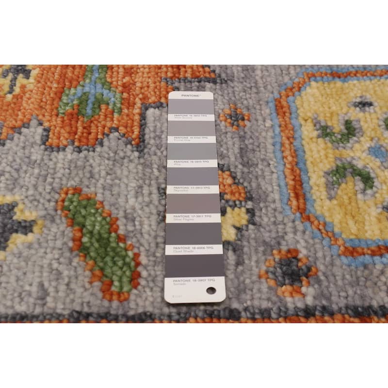 ECARPETGALLERY Hand-knotted Jules Serapi Grey Wool Rug - 7'11 x 10'1