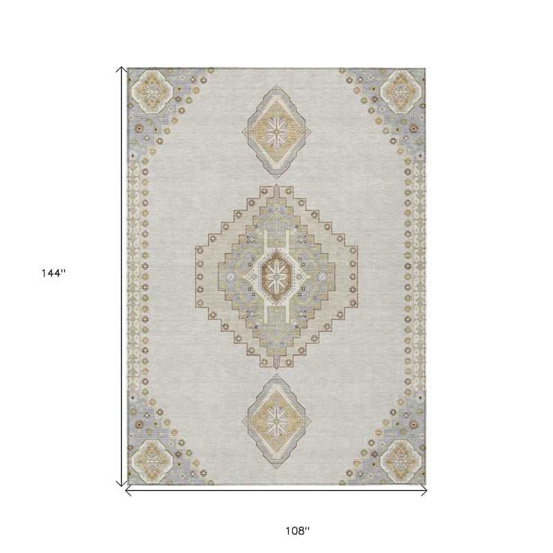 HomeRoots Oriental Traditional Rectangle Outdoor Rug