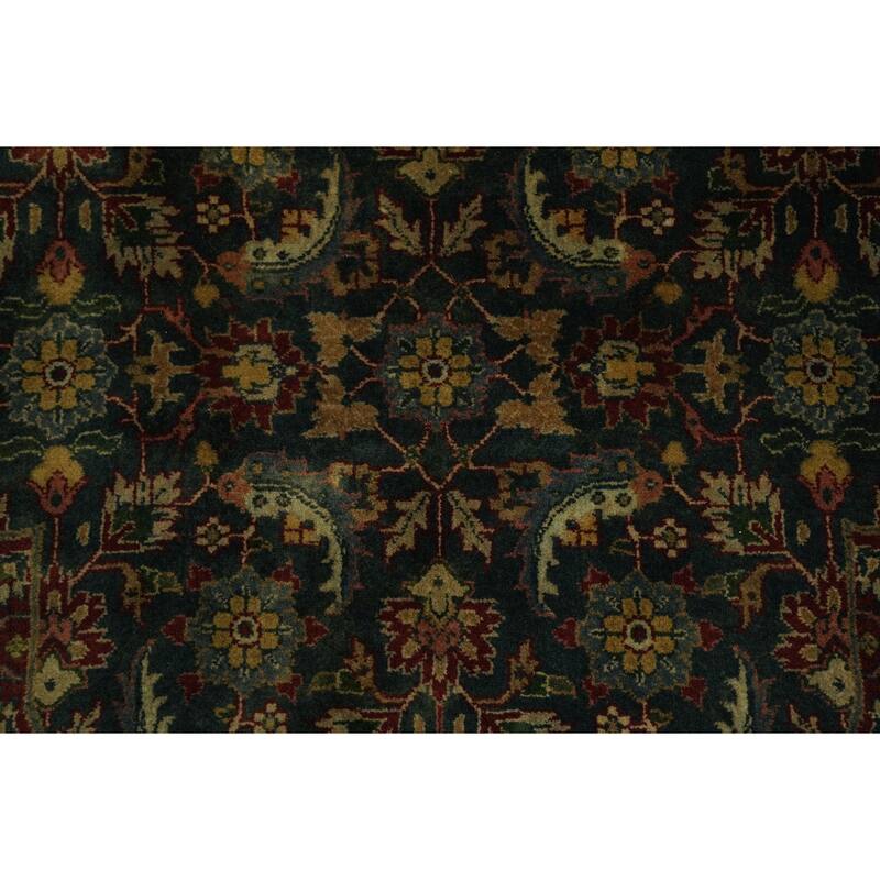 Hand Knotted Oriental 100% Wool Carpet Traditional All-Over Red Tabriz Area Rug - 9' 3'' X 6' 1''