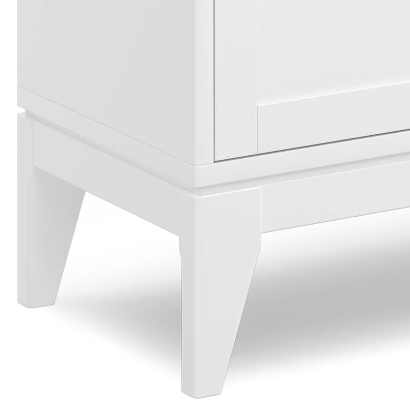 WYNDENHALL Pearson SOLID HARDWOOD 30 inch Wide Mid Century Modern Low Storage Cabinet - 30"w x 14"d x 31"h