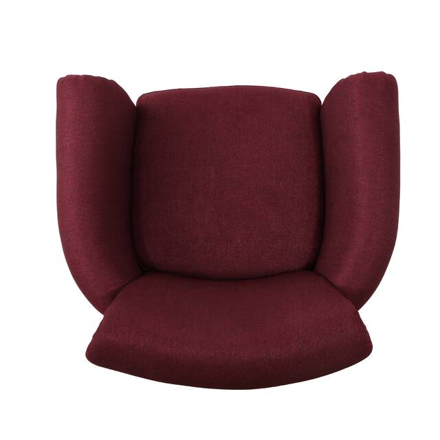 Brice Contemporary Scroll Arm Club Chair with Nailhead Trim by Christopher Knight Home