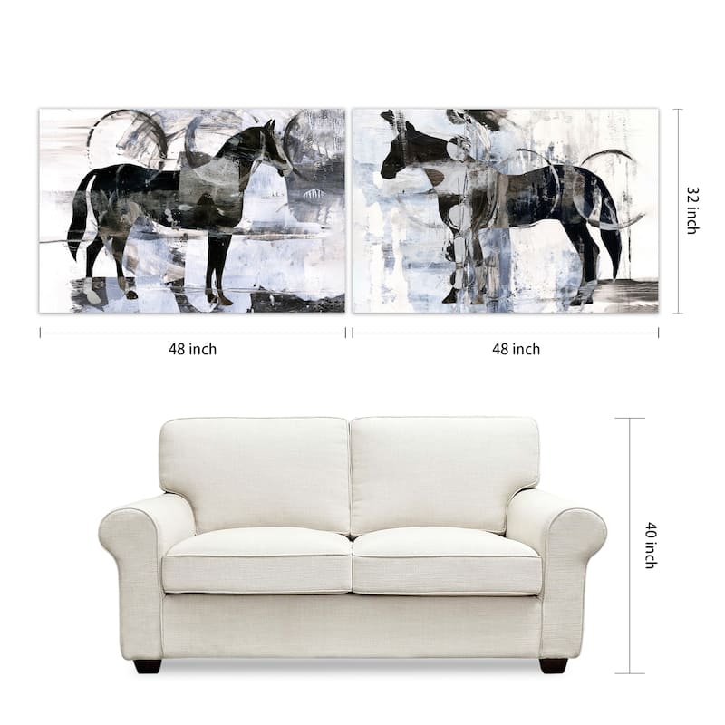 Empire Art Direct Equestrian Essence Horse Printed Tempered Glass Wall Art - Multi-Color
