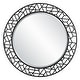 preview thumbnail 1 of 4, Uttermost 09907 Mosaic 40" Diameter Circular Framed Bathroom Mirror Satin Black