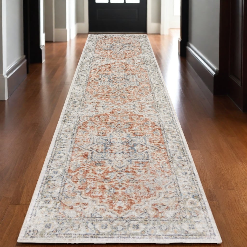 Seqir Power Loomed Traditional Area Rug By HomeRoots - 120' X '26' X '0.25