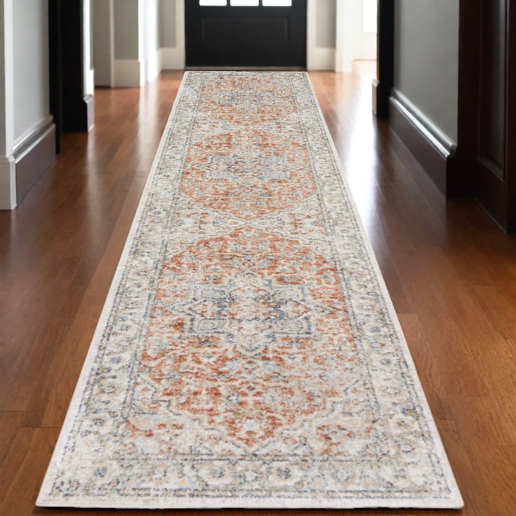 Seqir Power Loomed Traditional Area Rug By HomeRoots - 120' X '26' X '0.25