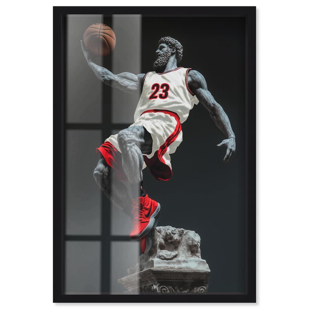 Basketball White Uniform Shadowbox by Art Remedy