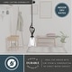 preview thumbnail 5 of 9, Cinta Bronze Mini Pendant Ceiling Light Clear Glass - 5.75-in W x 17.75-in H x 5.75-in D